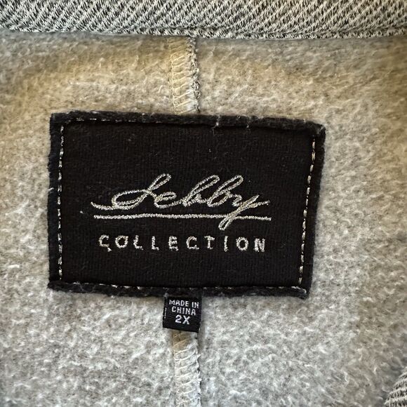 Sebby Collection Women’s Plus Black/White Print Hooded Button Down Jacket 2X - Picture 3 of 11